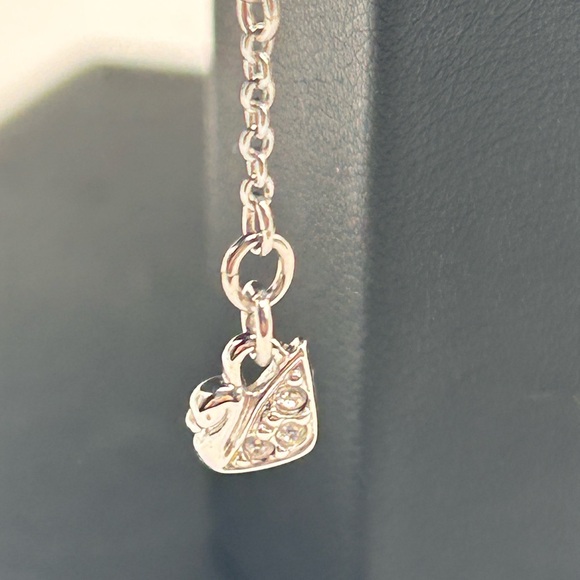 Authentic swarovski silver tone tear drop necklace - Picture 4 of 7